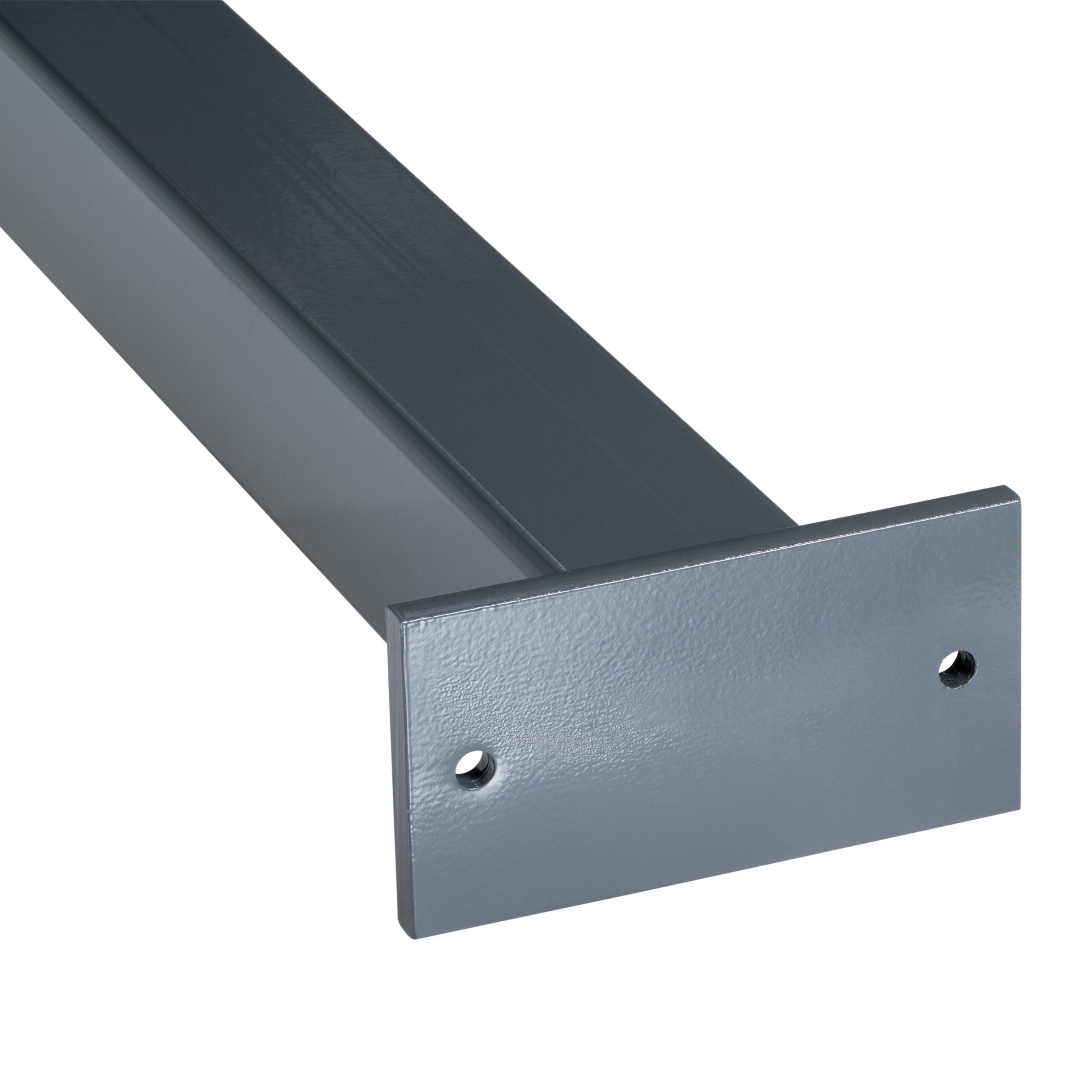 LBX 8000 LBX Stütze S2, QR 100x100x5 mm, mit 2 Bleche, Farbe RAL 7012 Basaltgrau