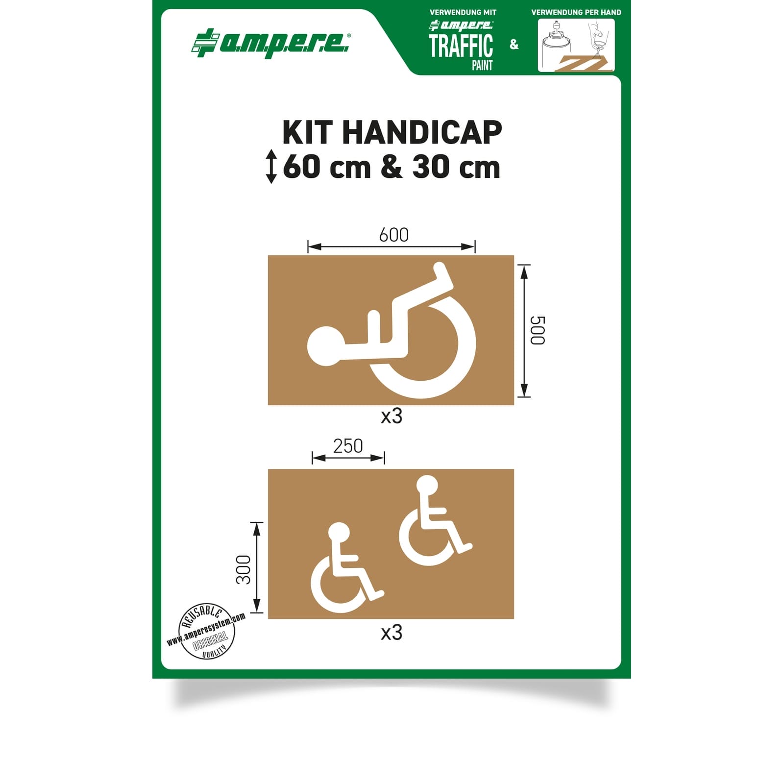 RMX Schablonen KIT Handicap 60 cm & 30 cm
