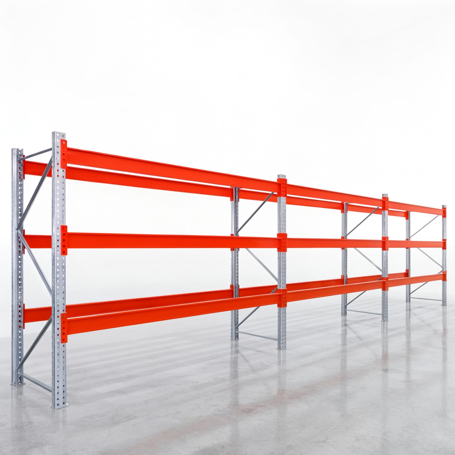 Palettenregale PRX 1000, Europalette, H: 2.100 mm, B: 8.500 mm, Palettengewicht: 750 kg, Palettenplätze: 36