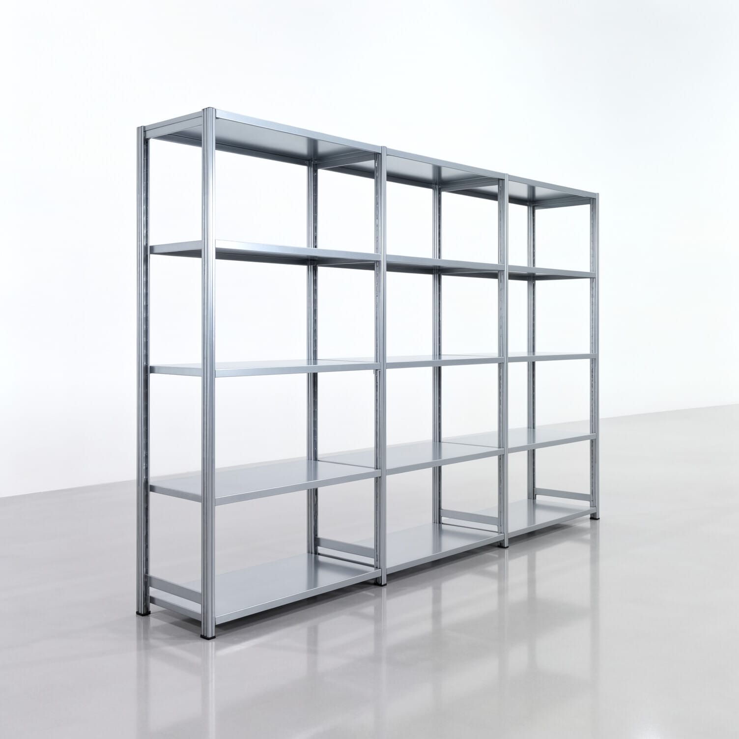 Fachbodenregal FBX 4000, H: 2.000 mm, B: 3.023 mm mm, T: 500 mm, Ebenen: 5