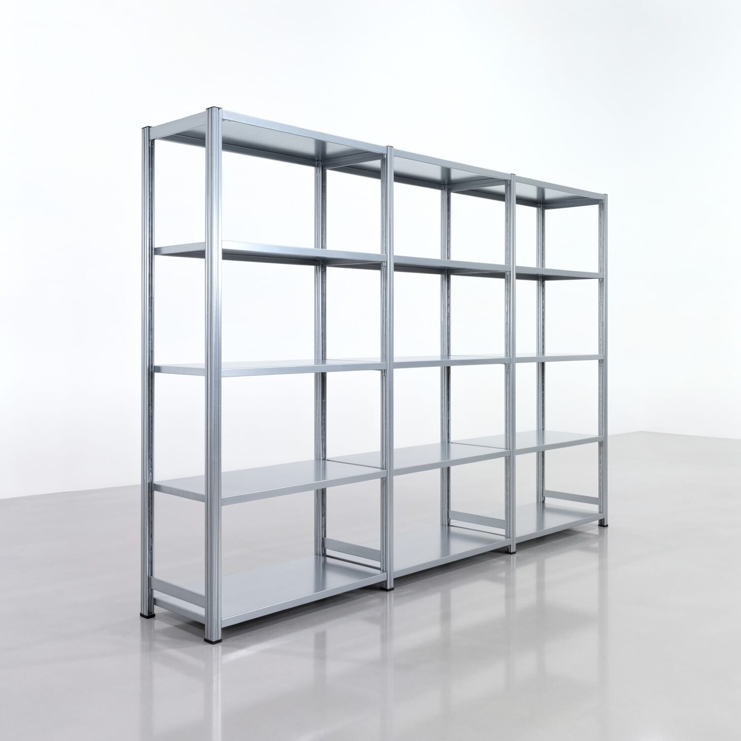 Fachbodenregal FBX 4000, H: 2.000 mm, B: 3.023 mm mm, T: 500 mm, Ebenen: 5