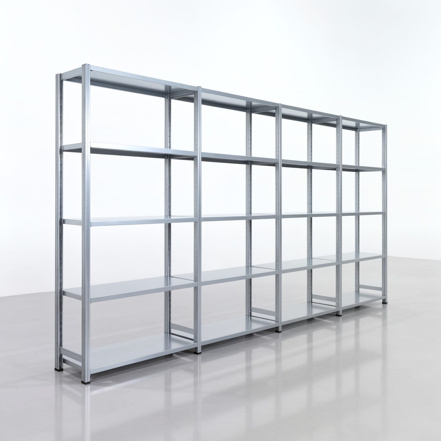 Fachbodenregal FBX 4000, H: 2.000 mm, B: 4.020 mm mm, T: 400 mm, Ebenen: 5