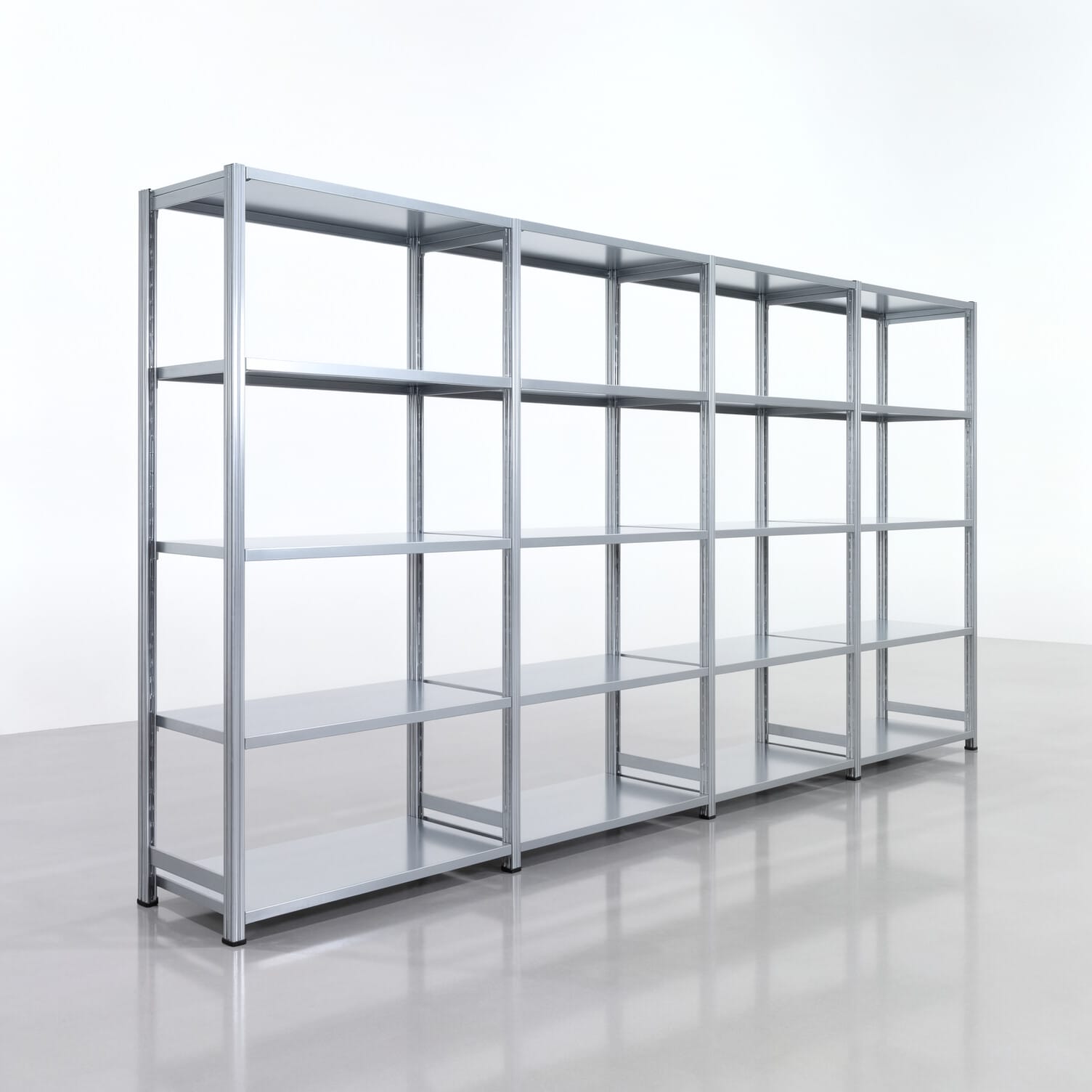 Fachbodenregal FBX 4000, H: 2.000 mm, B: 4.020 mm mm, T: 500 mm, Ebenen: 5