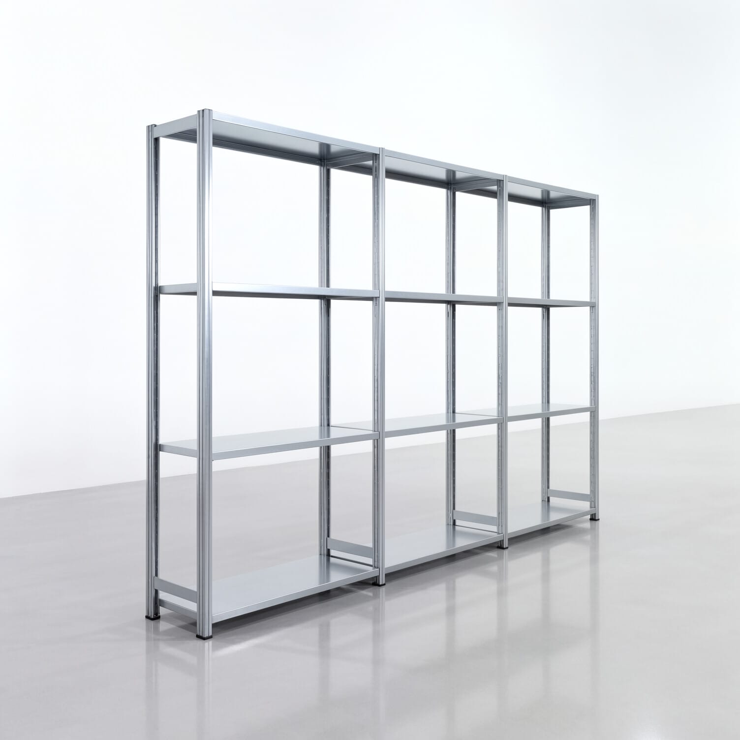 Fachbodenregal FBX 4000, H: 2.000 mm, B: 3.023 mm mm, T: 400 mm, Ebenen: 4