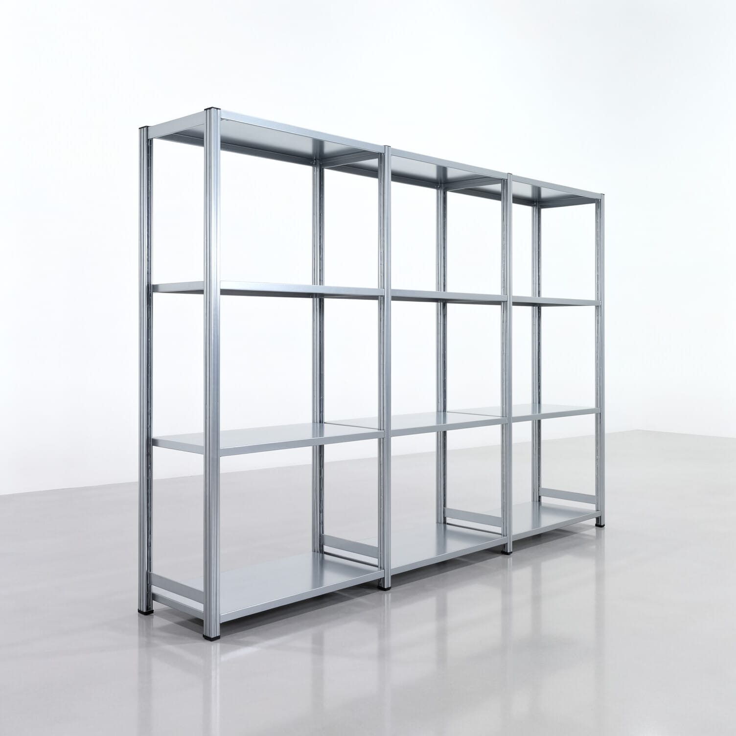 Fachbodenregal FBX 4000, H: 2.000 mm, B: 3.023 mm mm, T: 500 mm, Ebenen: 4