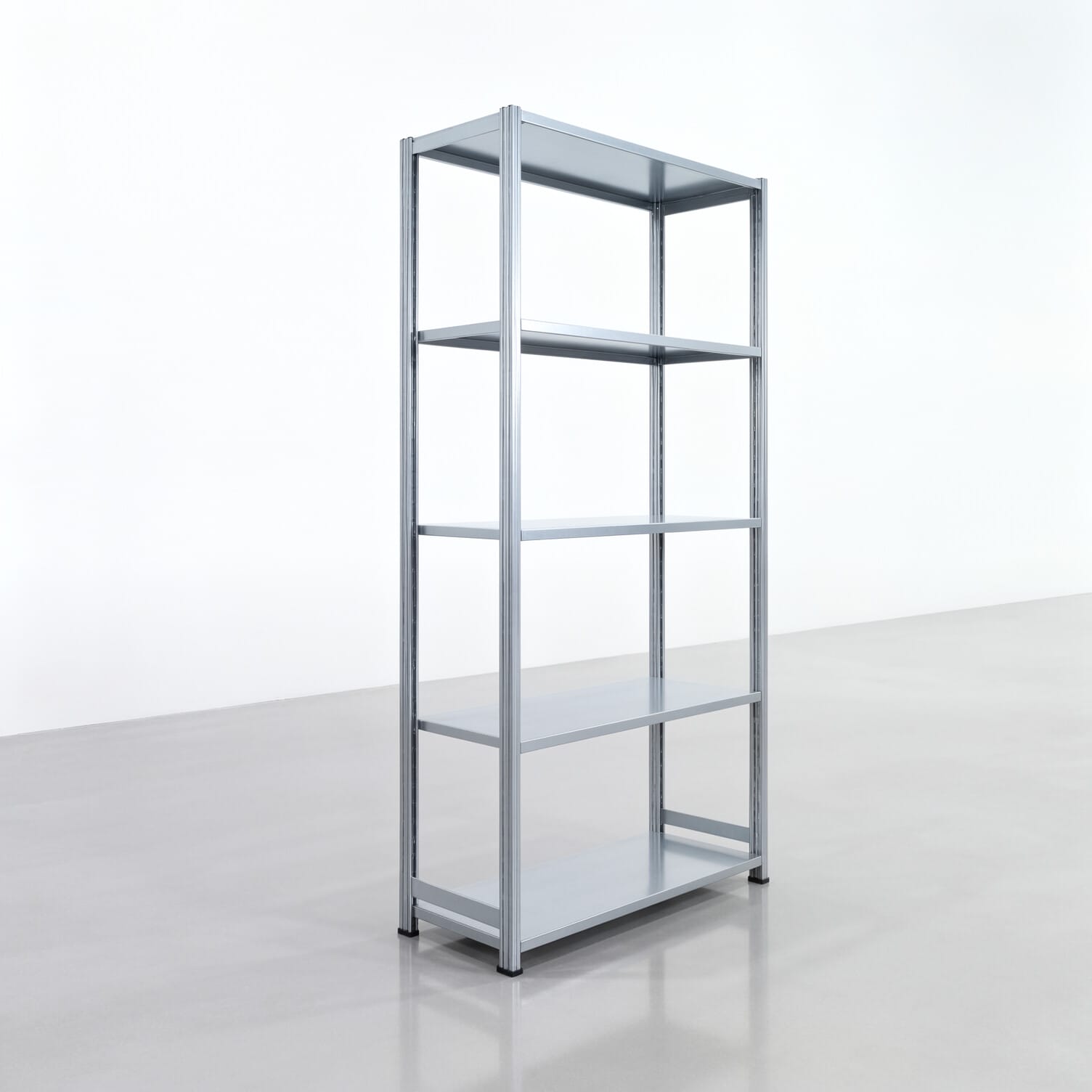 Fachbodenregal FBX 4000, H: 2.350 mm, B: 1.229 mm mm, T: 500 mm, Ebenen: 5