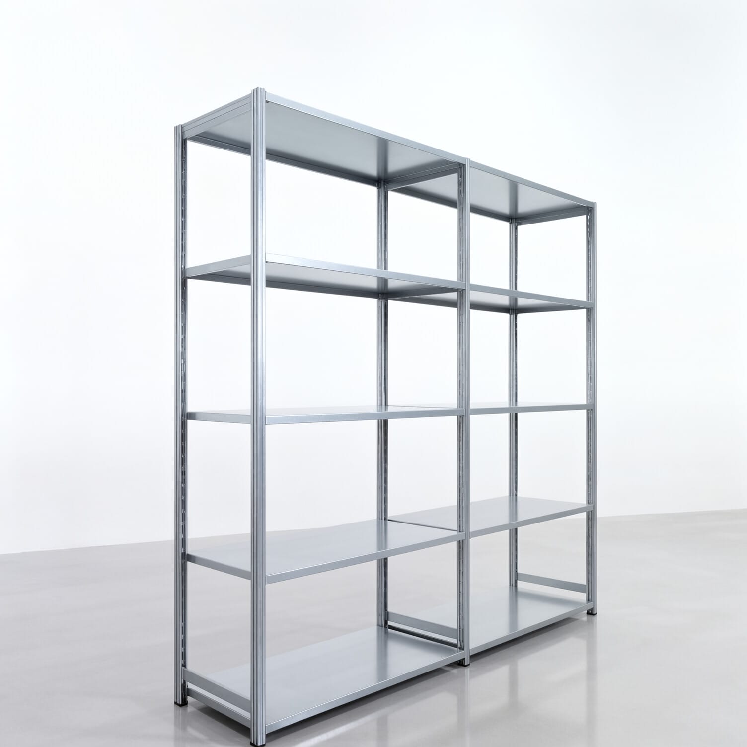 Fachbodenregal FBX 4000, H: 2.350 mm, B: 2.426 mm mm, T: 600 mm, Ebenen: 5