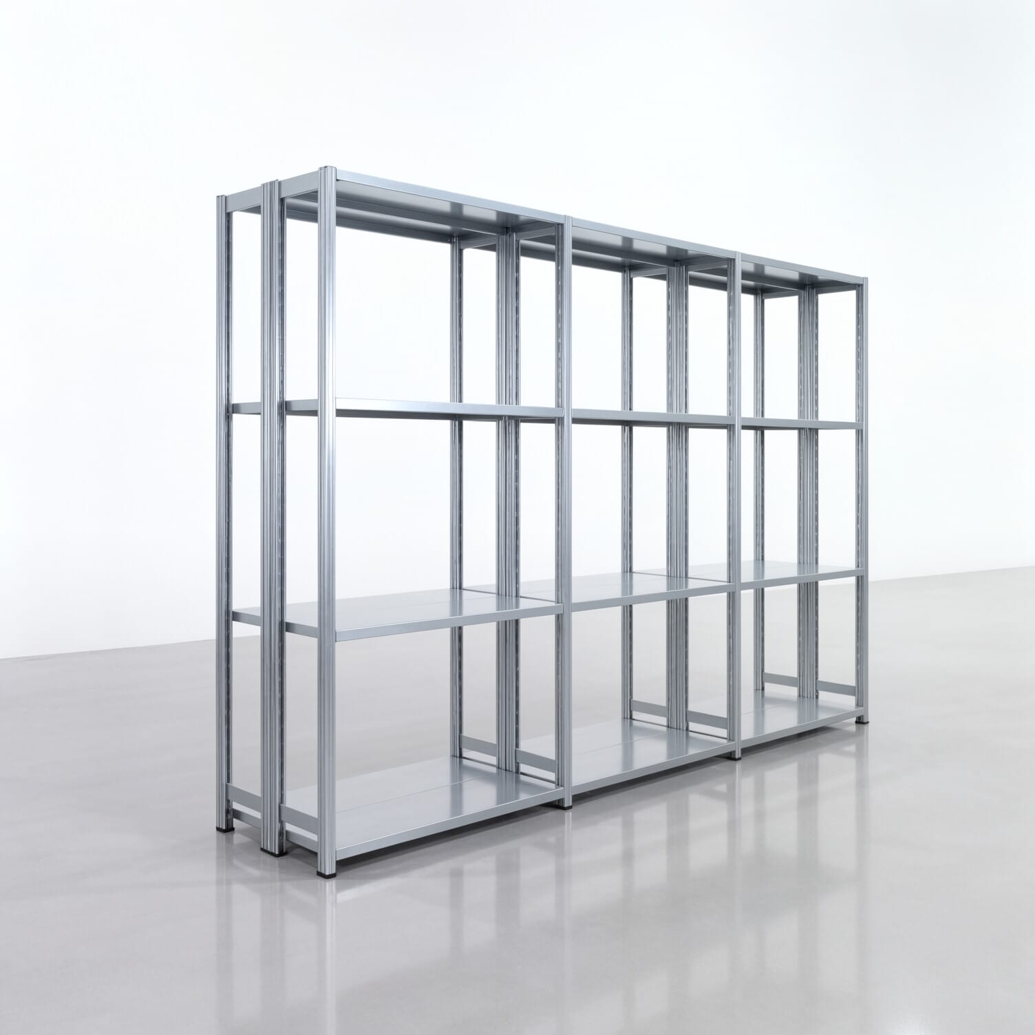 Fachbodenregal FBX 4000, H: 2.000 mm, B: 3.023 mm mm, T: 300 mm, Ebenen: 4