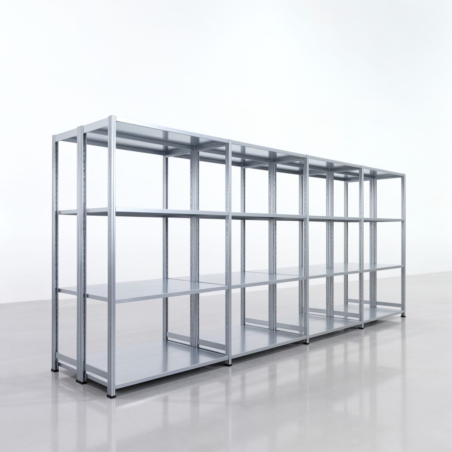 Fachbodenregal FBX 4000, H: 2.000 mm, B: 4.820 mm mm, T: 500 mm, Ebenen: 4