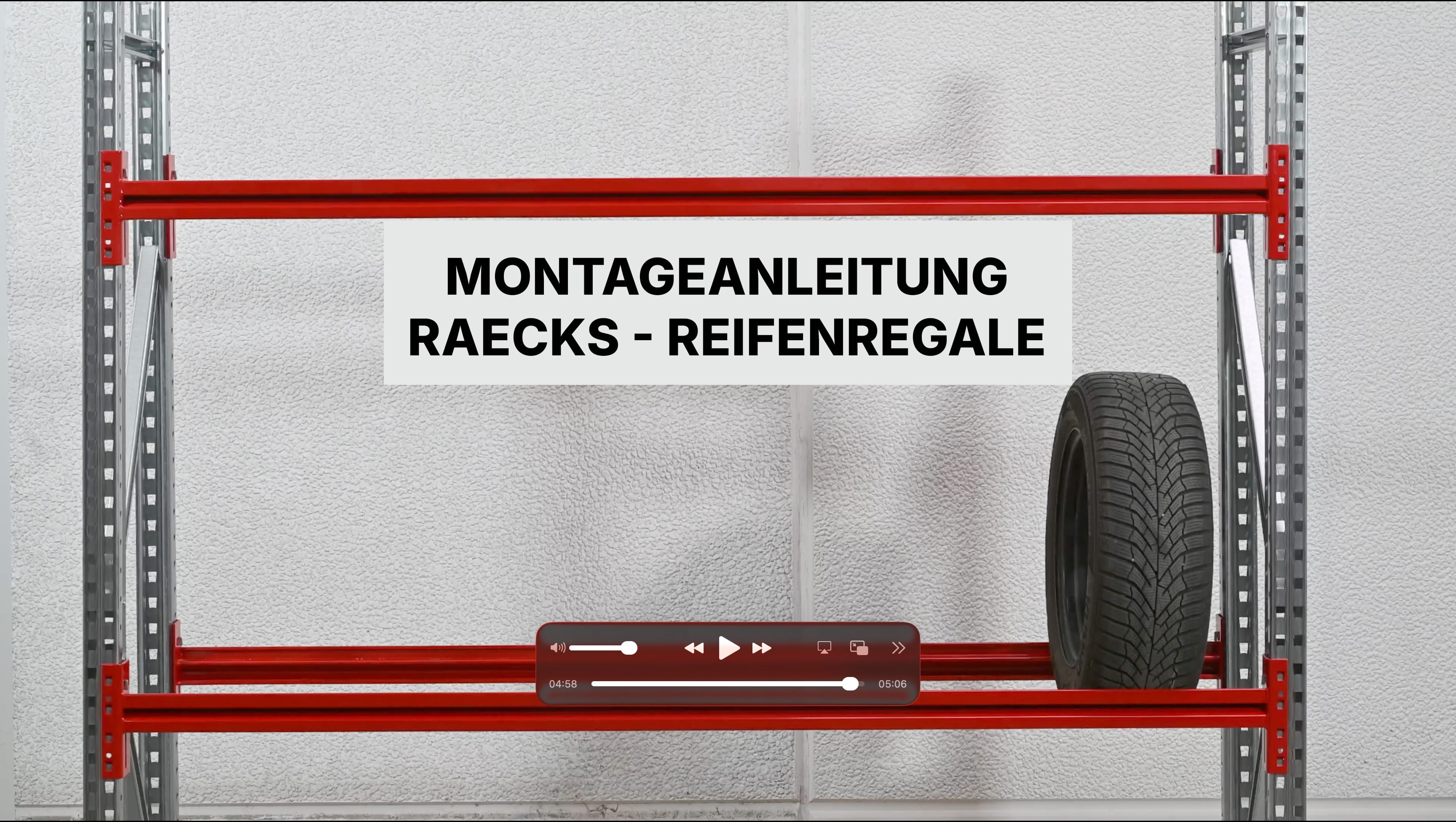 Reifenregale RSX 5000, H: 2.000 mm, B: 4.177 mm mm, T: 500 mm (16 - 18"), Ebenen: 3, Feldbreite: 2.000 mm