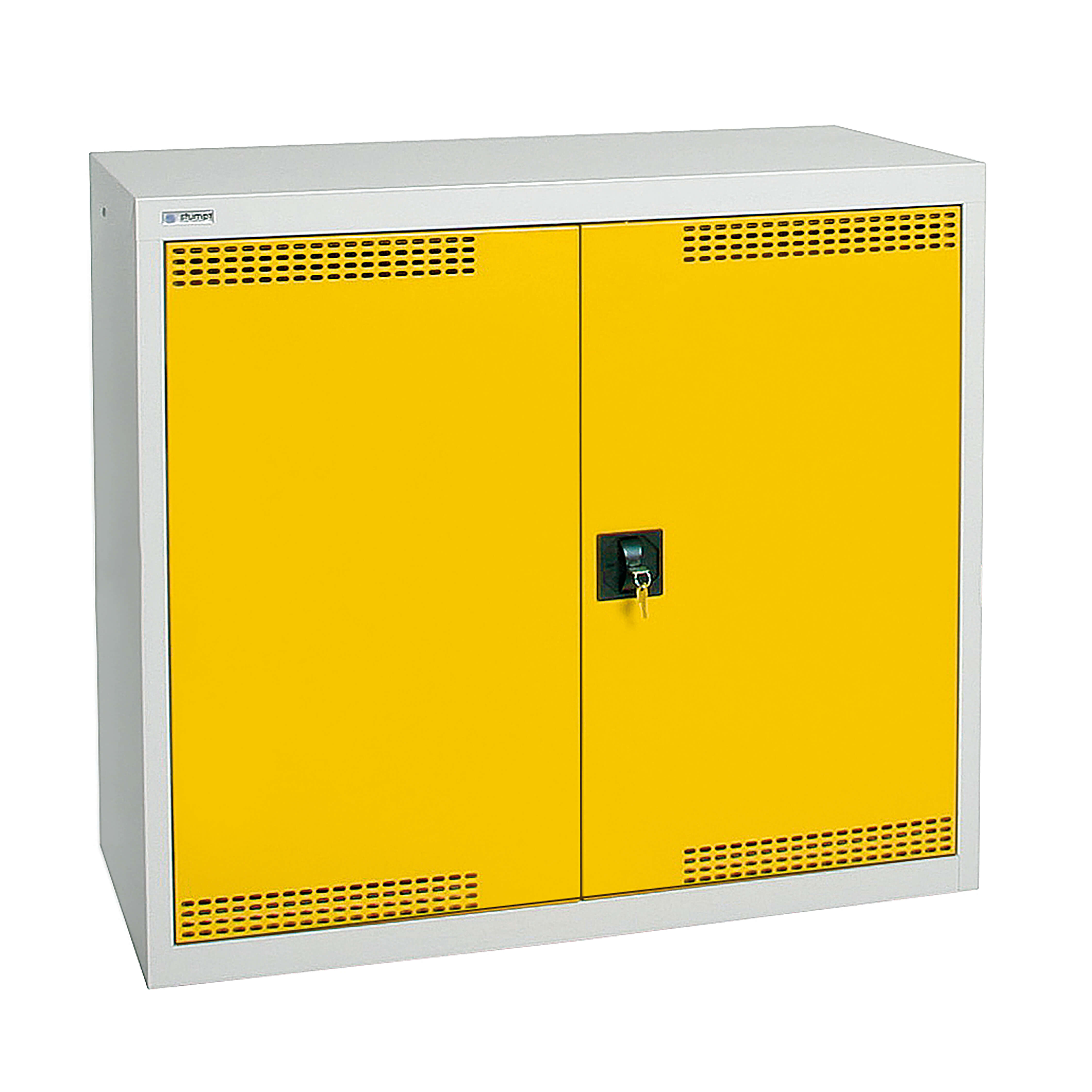 RAECKS Umweltschrank, 900x1000x500 mm, lichtgrau/signalgelb