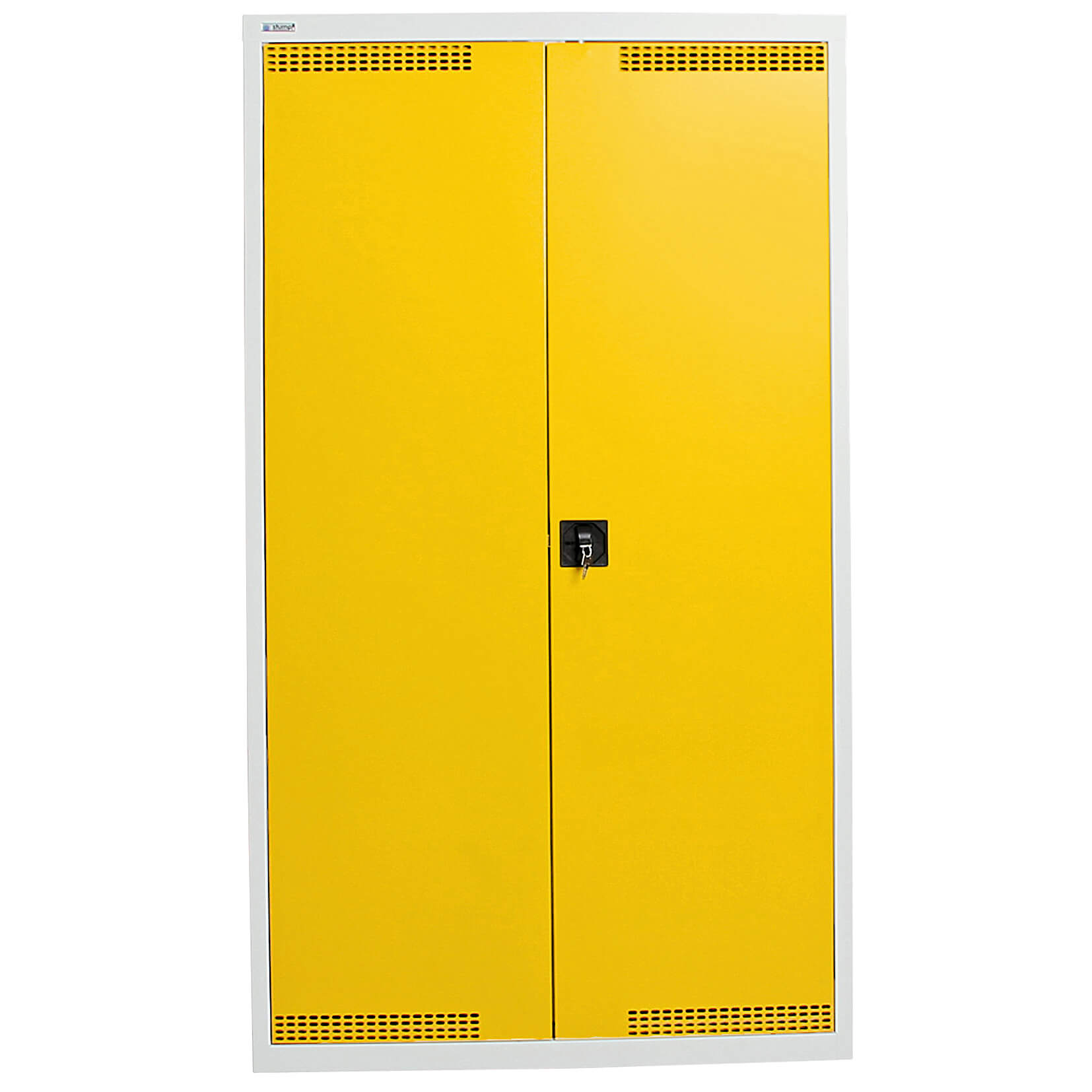 RAECKS Umweltschrank, 1800x1000x500 mm, lichtgrau/signalgelb