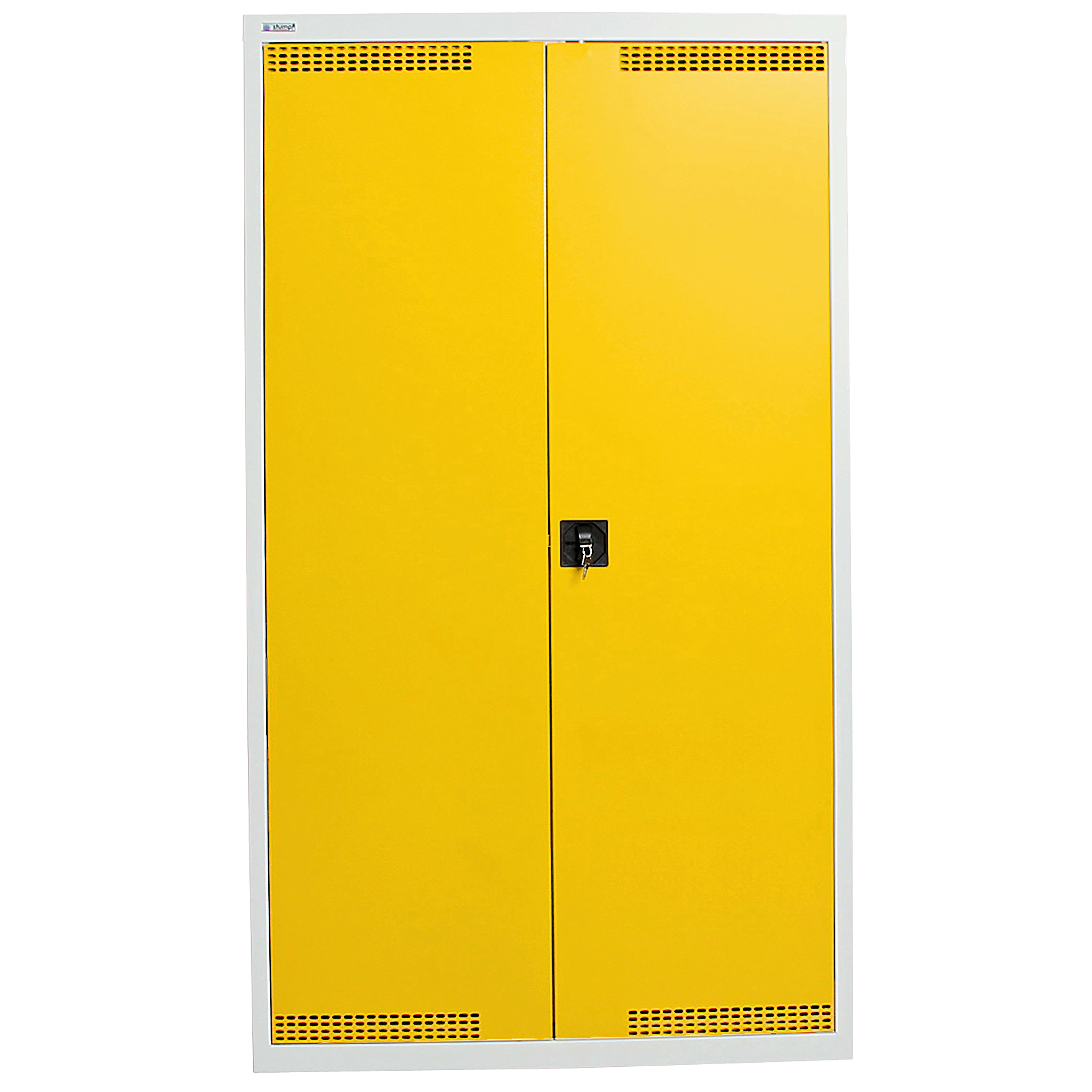 RAECKS Umweltschrank, 1800x1000x500 mm, lichtgrau/signalgelb